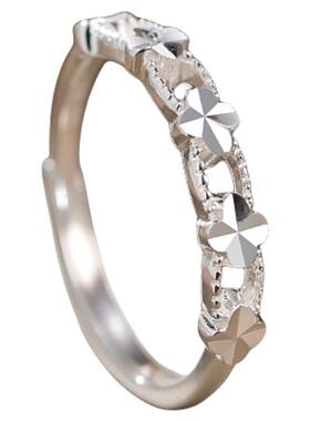 999足银四叶草食指戒女款