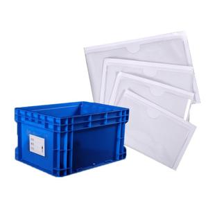 背胶标签袋自粘卡套透明软膜 可粘贴货架周转箱 带胶物料标识卡套