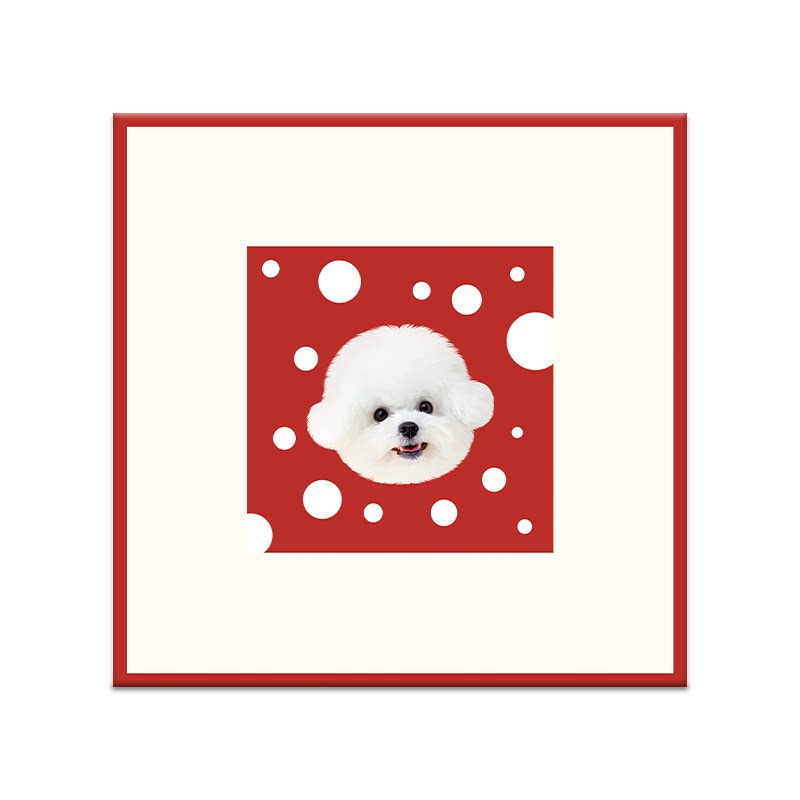 POOJI宠物定制方形装饰画艺术微喷猫咪狗狗来图定制宠物纪念