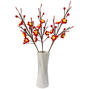 年宵花纯手工毛线钩织腊梅花成品仿真花束春节装饰永生花插花客厅