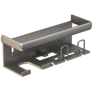 吹风机置物架免打孔卫生间壁挂式电吹风支架浴室牙刷架牙膏收纳架