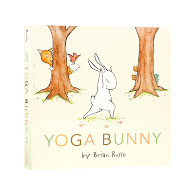 英文原版Yoga Bunny 瑜伽小兔子 幼儿行为习惯养成绘本 亲子互动共读宝宝睡前故事纸板书 与小兔子一起做瑜伽 Brian Russo作品