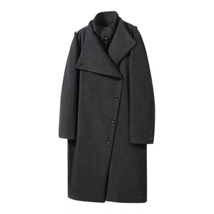 SoleMass Scarf Coat纽扣拆解围巾大衣 羊毛解构多穿法保暖外套冬