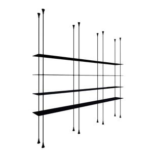 极简顶天立地置物架圆管金属支撑杆吊架悬挂落地护栏立柱展示定制