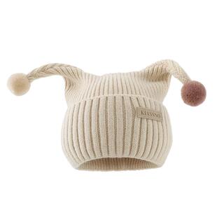 婴儿帽子秋冬季韩版可爱触角针织帽男童女宝宝冬天护耳加厚毛线帽