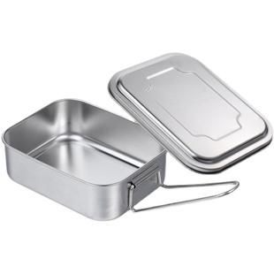 304不锈钢饭盒食品级长方形带盖便当盒上班族小学生食堂蒸饭餐盒