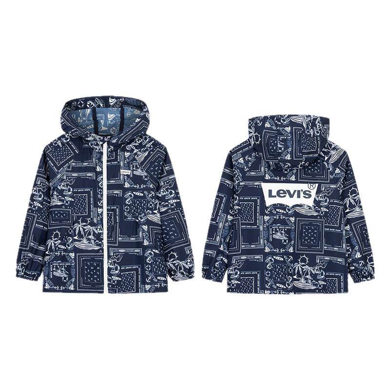 Levi's李维斯腰果花满印设计儿童上衣夏新女童皮肤衣男童外套童装