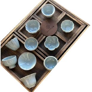 入门级汝瓷 朱家汝窑茶杯天青玛瑙入釉开片主人杯汝州原产地微暇