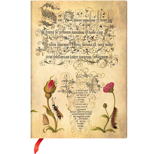 paperblanks笔记本米拉植物佛兰芒玫瑰百合康乃馨复古精美记事本