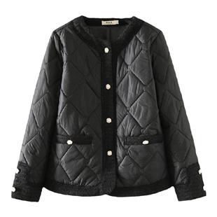 胖妹妹冬装女装洋气韩系棉服女时尚大码200斤盐系胖mm小香风棉衣