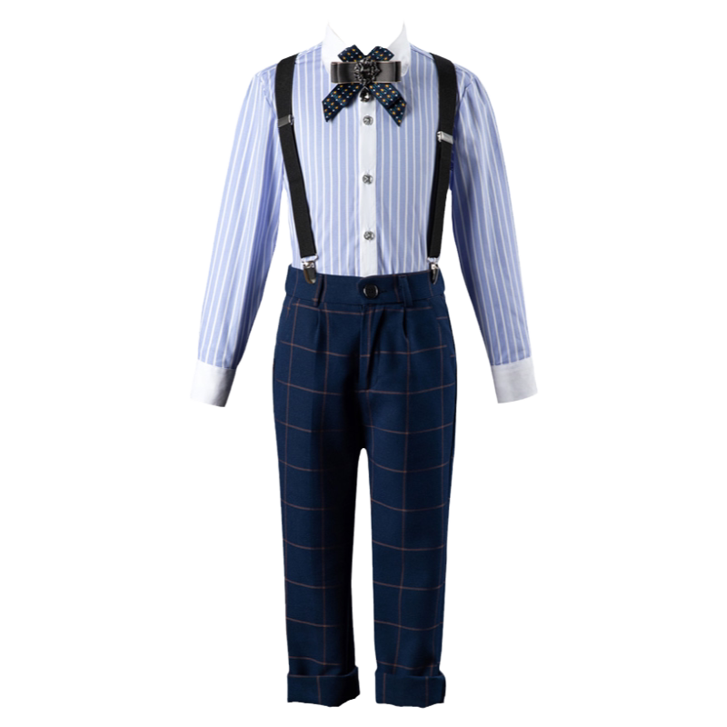 男童演出礼服长袖西服套装