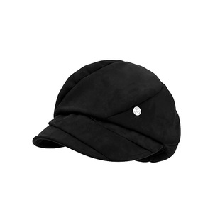 【盖个帽儿】日系麂皮贝雷帽软顶秋冬大头围显脸小包头帽子女原创