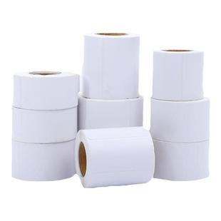 铜版纸不干胶标签打印纸120 30 32 19 40 50 60 70 80 90 100 150碳带色带卷条码铜板标签纸空白印刷打印贴纸