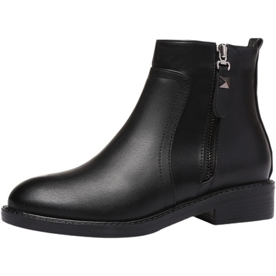 秋冬季百搭平底加绒加厚棉鞋短靴