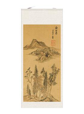 明董其昌仿古字画古典装饰壁画
