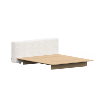 小写inner日式悬浮床布艺床主卧大床地台奶油风无床头实木榻榻米