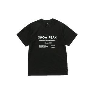 snowpeak雪峰春夏户外休闲T恤男女款黑色百搭短袖上衣TS-24AU101