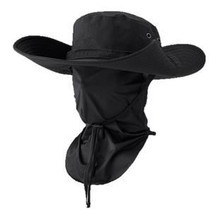 登山渔夫帽子夏季遮阳挂耳防晒面罩防紫外线户外徒步钓鱼防晒帽男