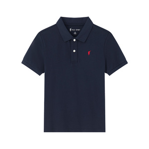 POLOWALK童装 男童短袖T恤polo衫纯色2024夏季新款保罗儿童上衣