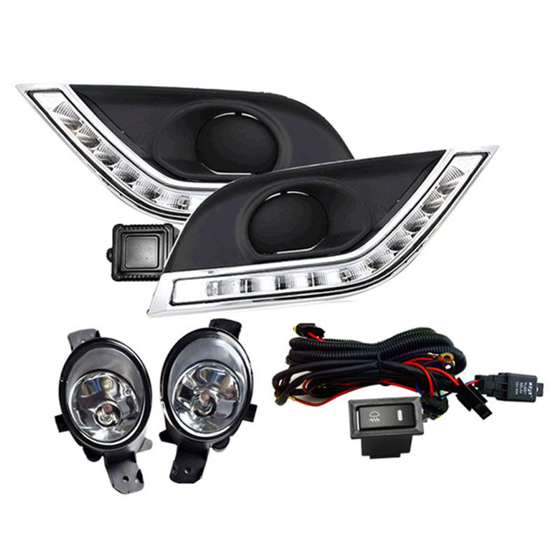 适用于14-25款新阳光专用日行灯改装雾灯总成LED日间行车灯前杠灯