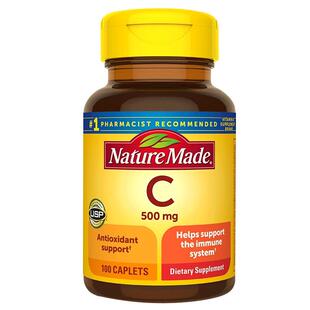 临期美国NatureMade天维美维生素C片500mg健康免疫力VC咀嚼片