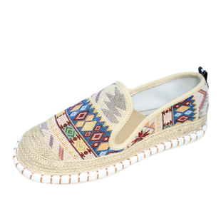 夏季新款老北京布鞋男款透气软底手工耐磨工作亚麻一脚蹬休闲轻便