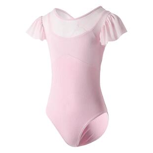 舞蹈服儿童跳舞服练功服中国舞服女童短袖春夏吊带芭蕾舞服体操服