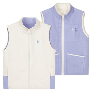 hazzys哈吉斯童装男女童马甲2025秋新中大童两面穿保暖背心
