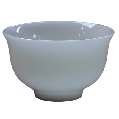 璞玉压手杯德化白瓷品茗杯主人杯