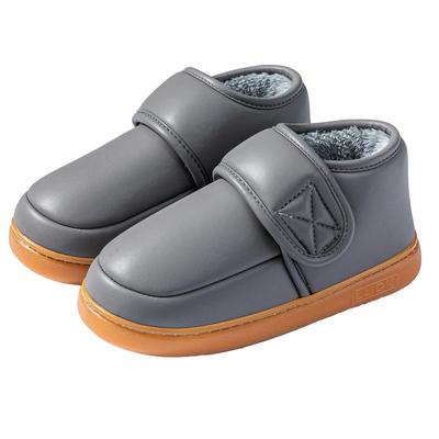 防水魔术贴保暖加厚牛筋底棉拖鞋