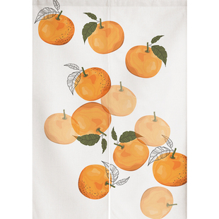 布艺门帘隔断帘厨房遮挡帘子免打孔半帘卧室布帘厕所挂饰魔术贴