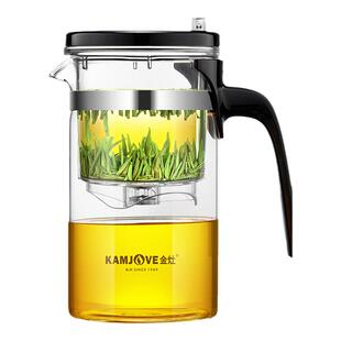 金灶可拆洗飘逸杯泡茶壶茶水分离泡茶过滤杯办公室玻璃茶具沏茶杯