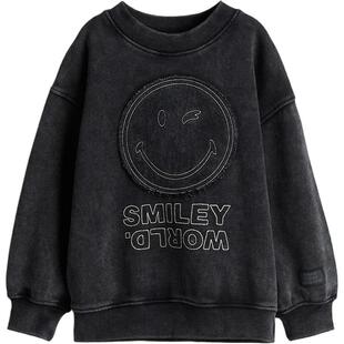 HM童装儿童男卫衣春季童柔软宽松圆领印花图案圆领套衫1191498