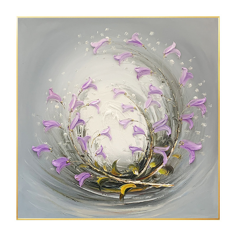 大芬村手绘花卉油画双联画沙发