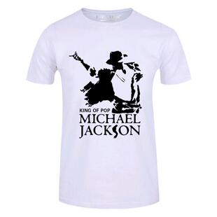迈克尔杰克逊短袖T恤衫男女Michael Jackson周边上衣服全棉半截袖
