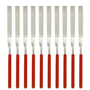 DAP金刚石超薄合金锉刀钢锉金属扁平锉小锉刀打磨工具手动十只装