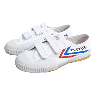 大博文武术鞋飞跃魔术贴帆布鞋