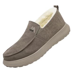 老北京布鞋男款棉鞋冬季羊毛加绒加厚保暖一脚蹬加大码男士雪地靴