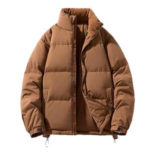 nasa联名白鸭绒羽绒服男女冬季潮流短款情侣款面包服宽松保暖外套