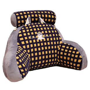 床头靠垫软包大靠背枕羊羔绒抱枕床上看书靠枕倚靠护腰垫枕头冬季