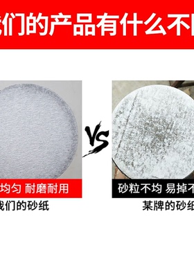 气动打磨机植绒砂纸片5寸抛光打磨240号80白色圆木工铝件墙面干磨