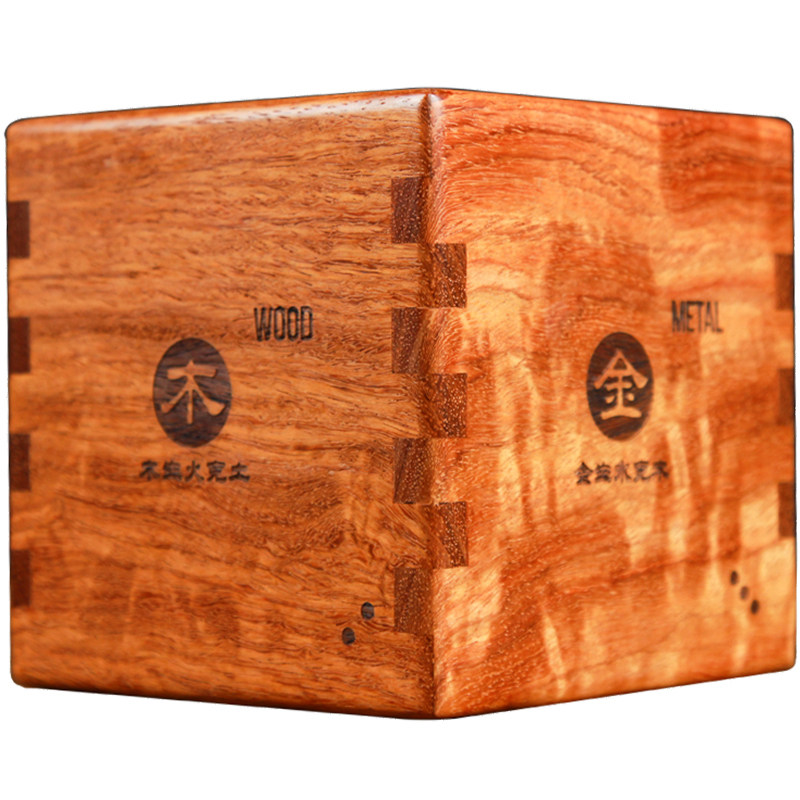 鲁班锁五行机关盒puzzlebox玄机高档红木非遗藏物盒创意随手礼物