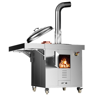 有甜304不锈钢灶炉用柴火灶家用烧木柴大锅台农村无烟移动土灶台