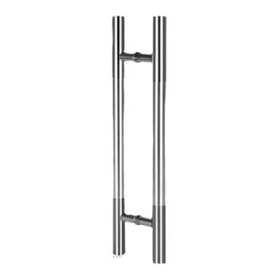 加厚玻璃门拉手不锈钢大拉手木门把手推拉门有框门无框门圆形拉手