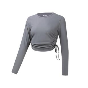 Keep速干瑜伽服女运动上衣修身高弹可调节T恤普拉提跑步健身长袖