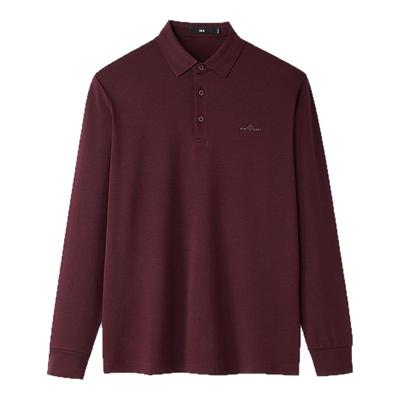 海澜之家高周波含莫代尔长袖POLO