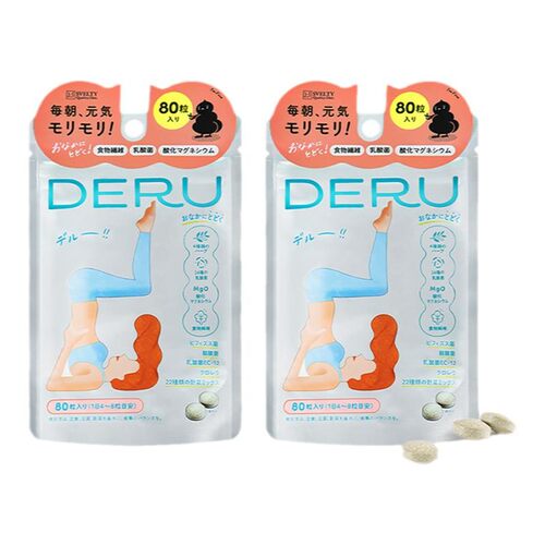 日本SVELTY丝蓓缇DERU噗通片便秘润肠通便排夜间酵素膳食纤维