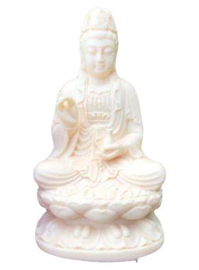 净瓶坐莲观音佛像供奉镇宅摆件象牙果雕刻菩萨家居饰品工艺品收藏