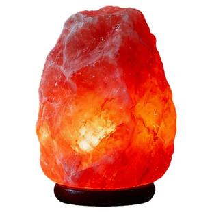 天然喜马拉雅盐灯长明灯卫生间摆件家用红色海矿岩石灯招财小台灯