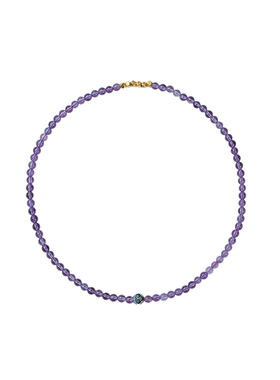 乌拉圭天然紫水晶石手链转运珠